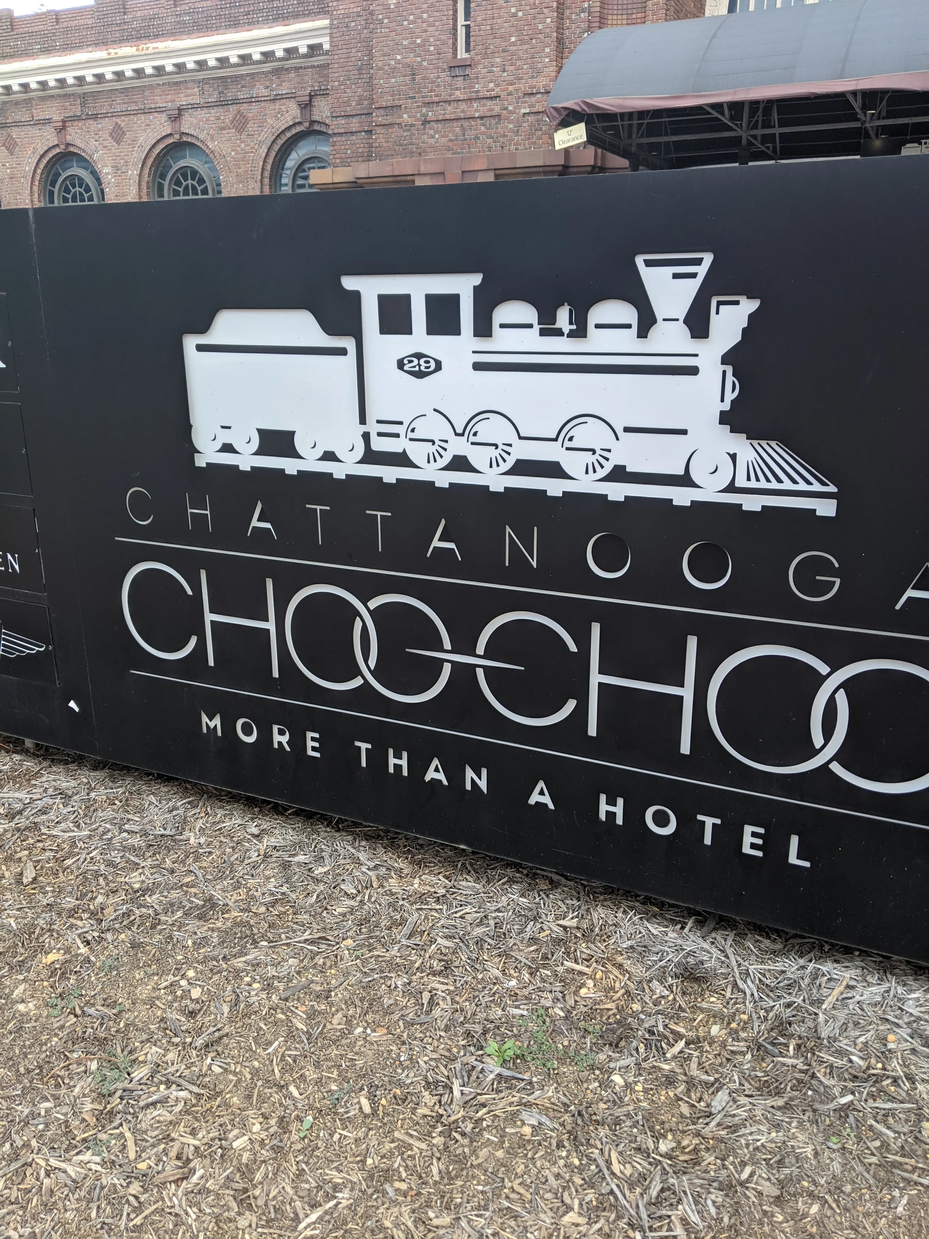Chattanooga Choo Choo hotel sign at the historic station