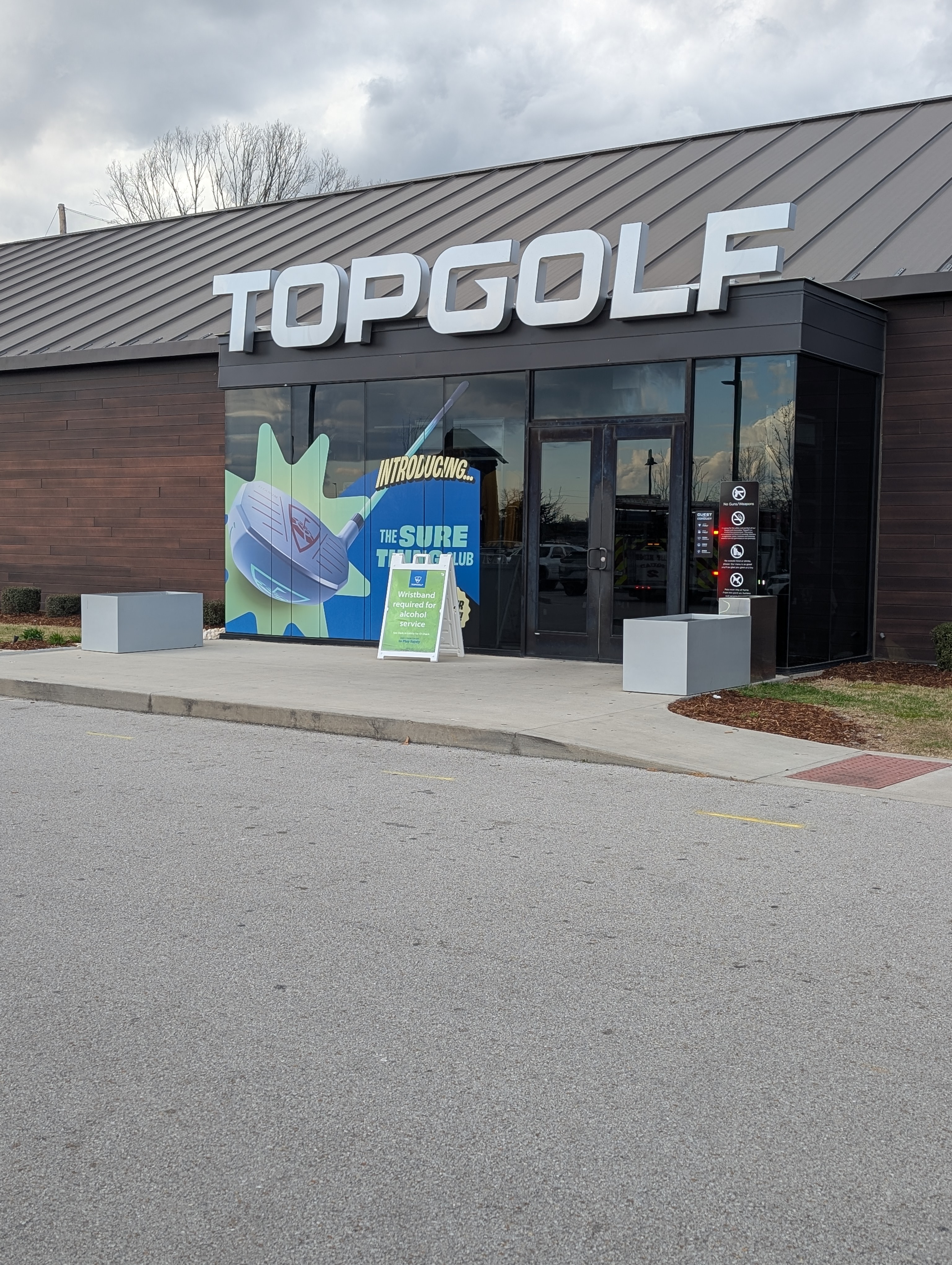 Topgolf driving range and hitting bays at Camp Jordan in East Ridge