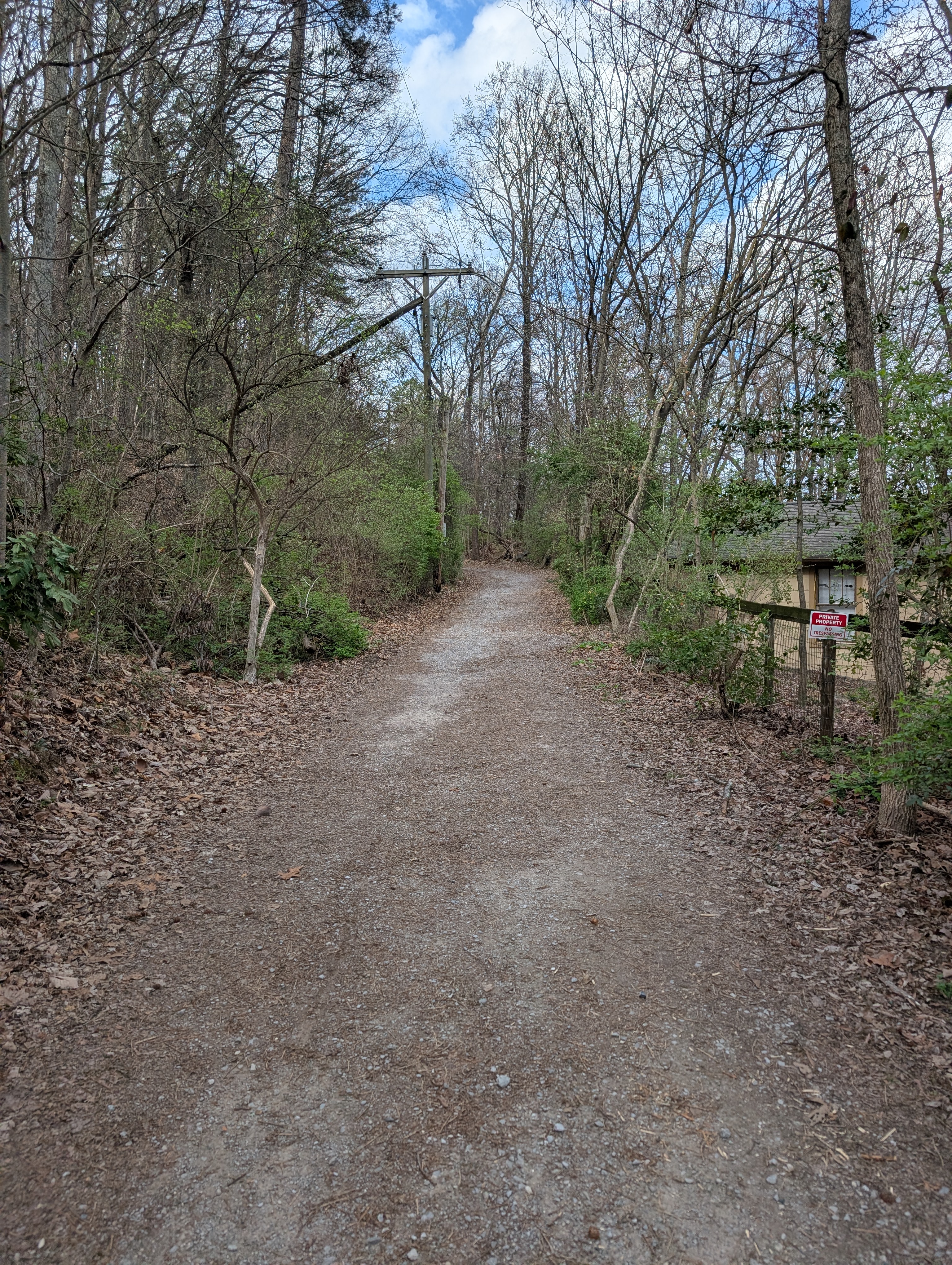 Guild-Hardy Trail through forest on Lookout Mountain