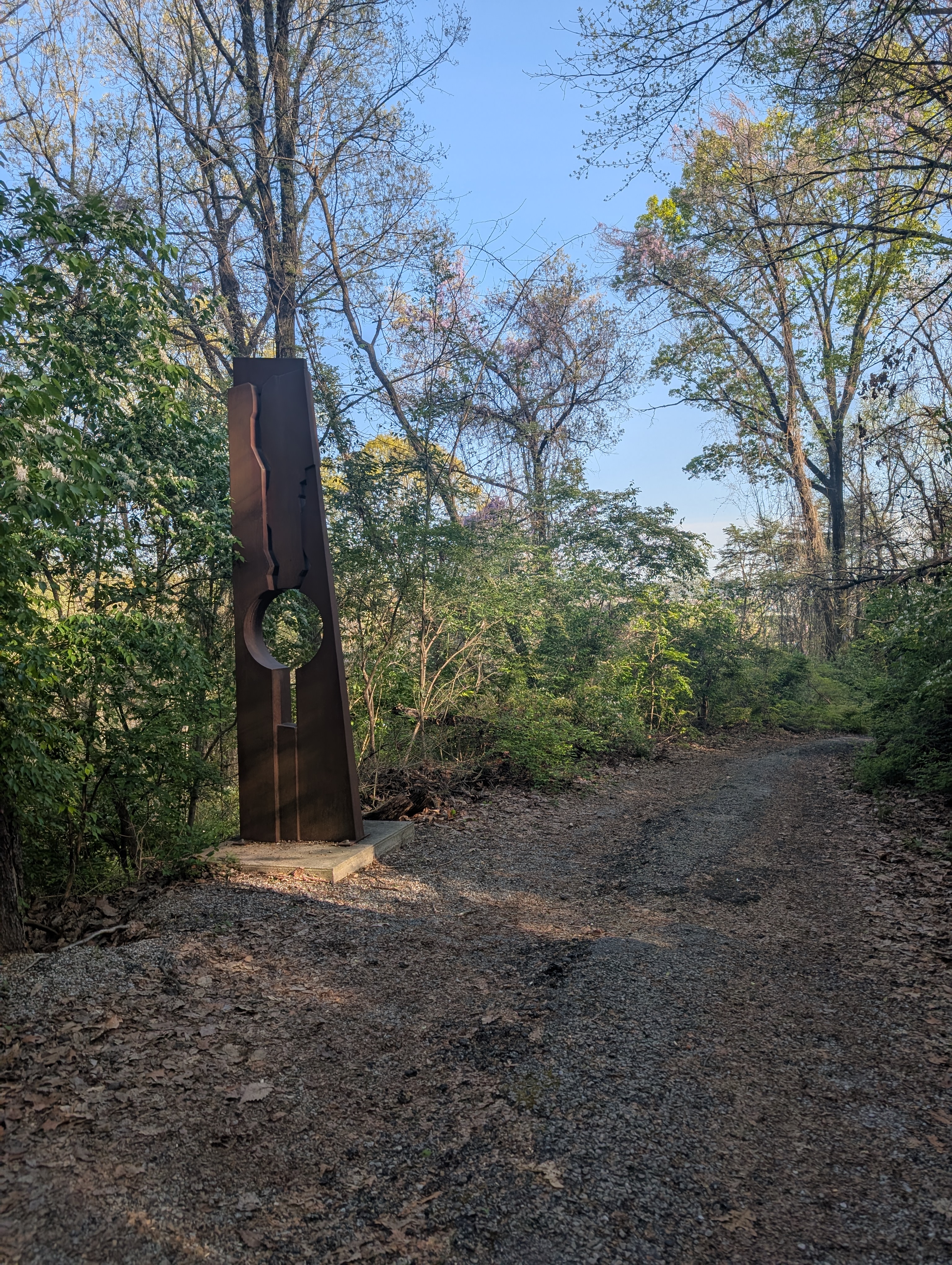 A viewpoint from a biker on the trail at Stringers Ridge in Chattanooga.
