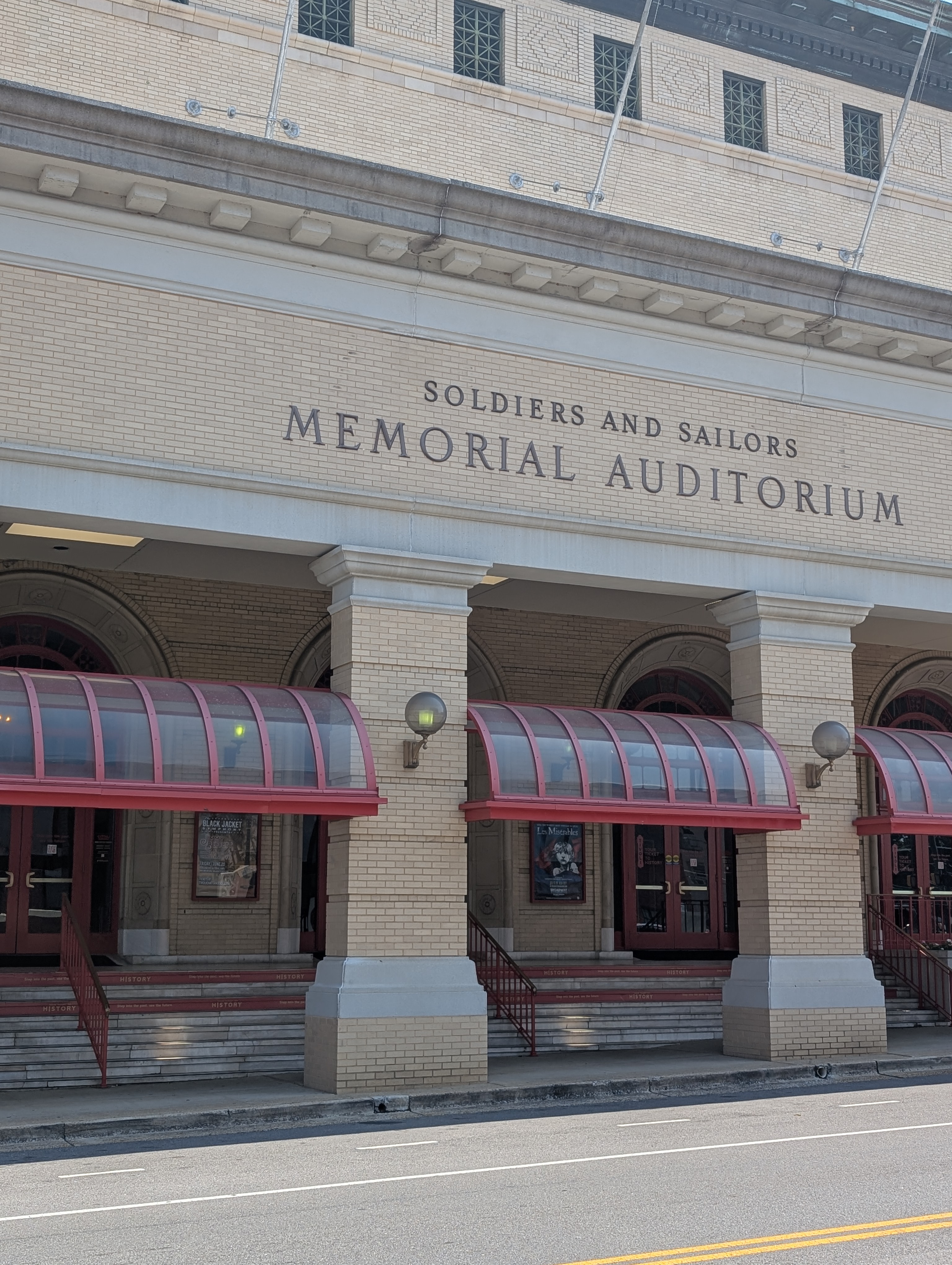 Soldiers and Sailors Memorial Auditorium exterior showing the historic building facade
