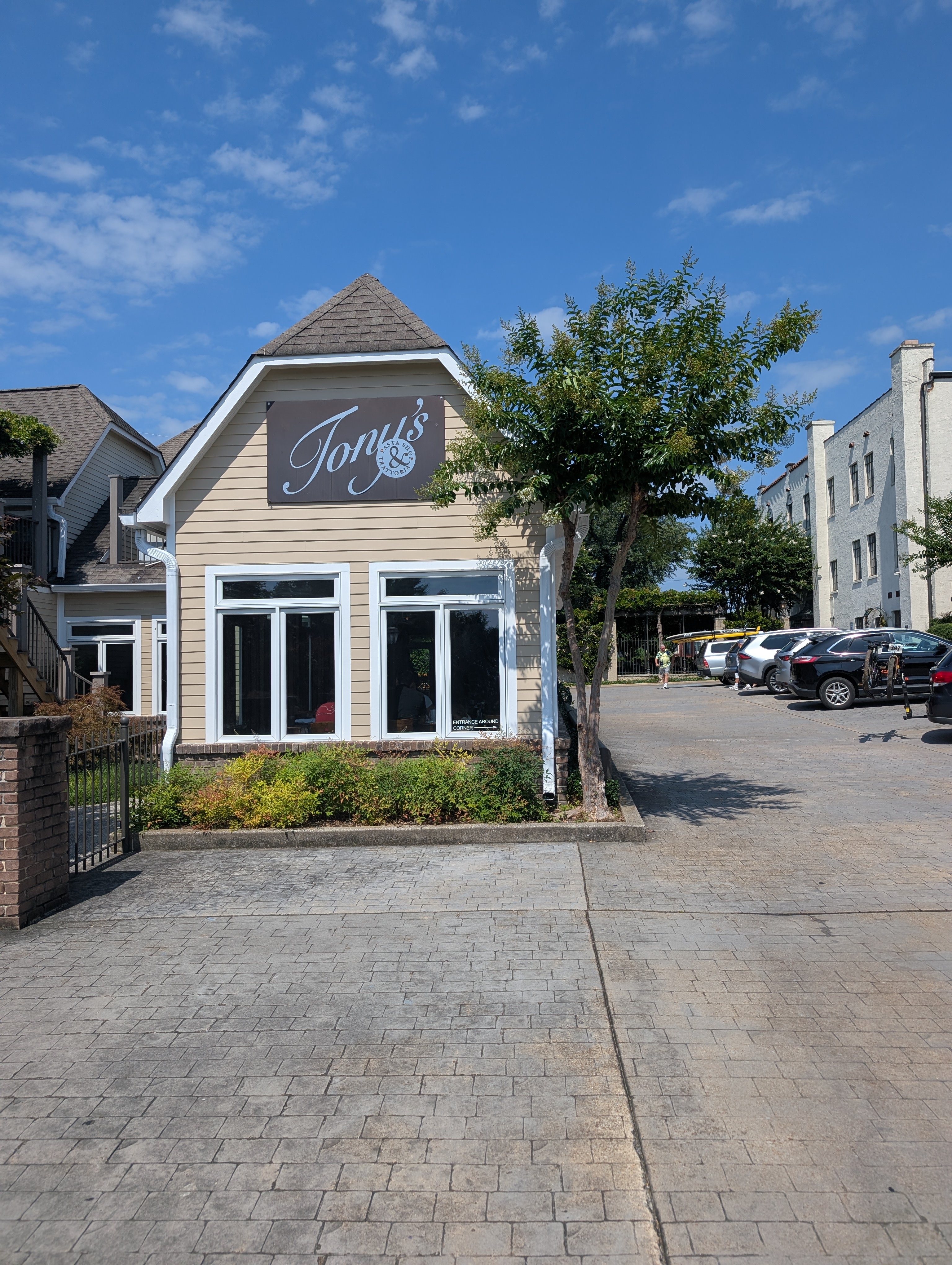 Tony's Restaurant exterior showing the local dining establishment featured on food tours